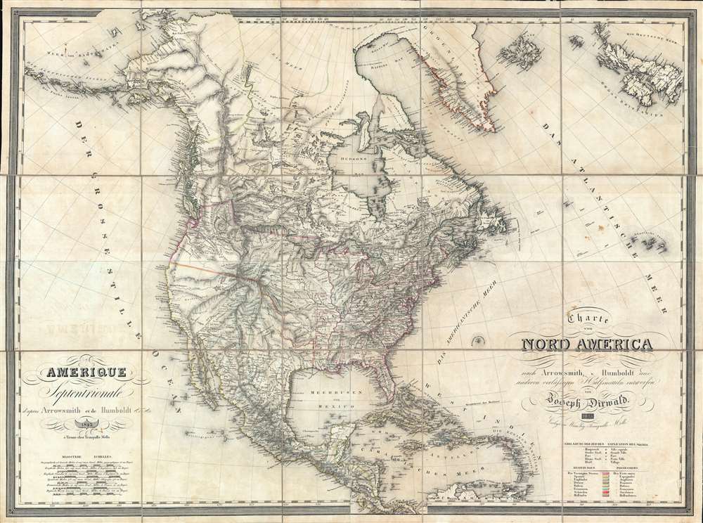 Amerique Septentrionale d'apres Arrowsmith et de Humboldt… / Charte von Nord America nach Arrowsmith, v. Humboldt… - Main View