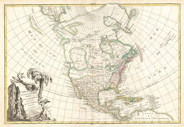 L'Amerique Septentrionale Divisee en ses Principaux Etats. - Main View