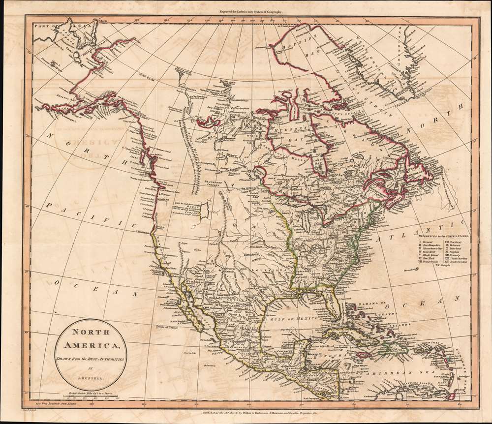 North America, Drawn from the Best Authorities by J. Russell. - Main View