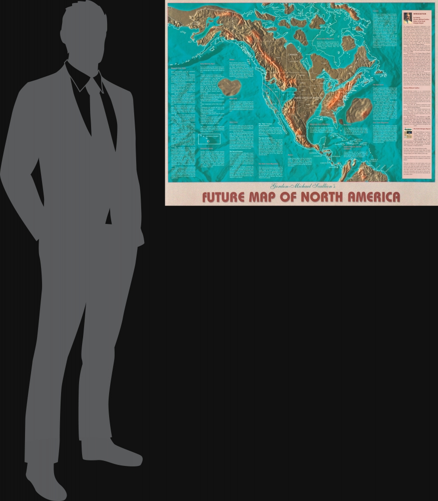 Gordon-Michael Scallion's Future Map of North America. - Alternate View 1