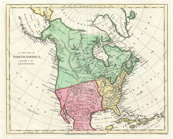 A New Map of North America agreeable to the Latest Discoveries. - Main View