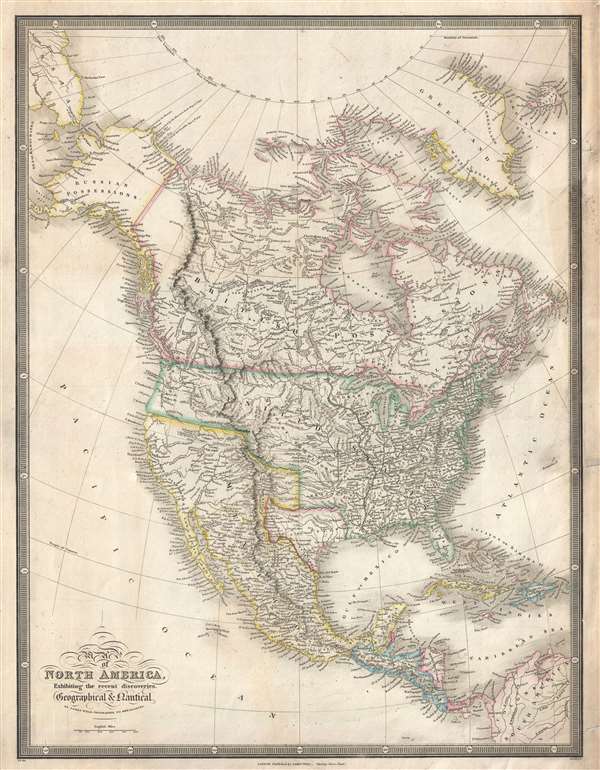 Map of North America, Exhibiting the recent discoveries.  Geographical and Nautical. - Main View