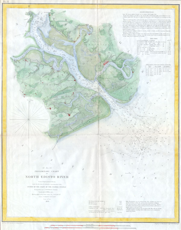 (E  No. 3) Preliminary Chart of North Edisto River. - Main View