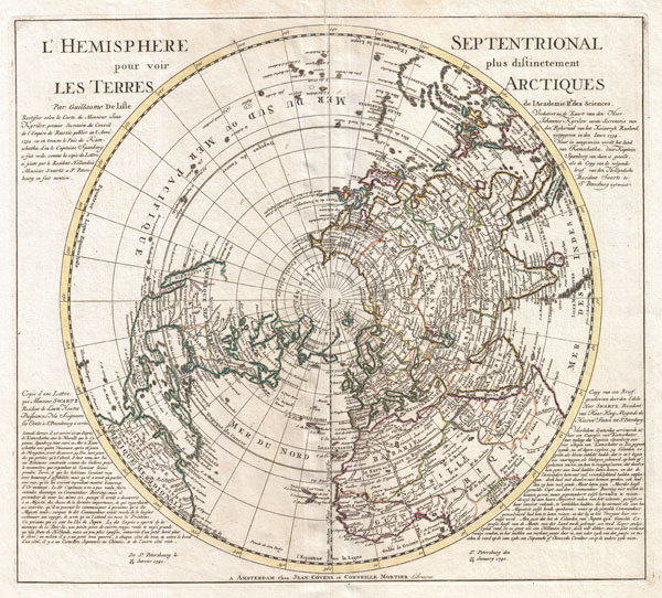 L'Hemisphere Septentrional pour voir pllus distinctement Les Terre Arctiques. - Main View