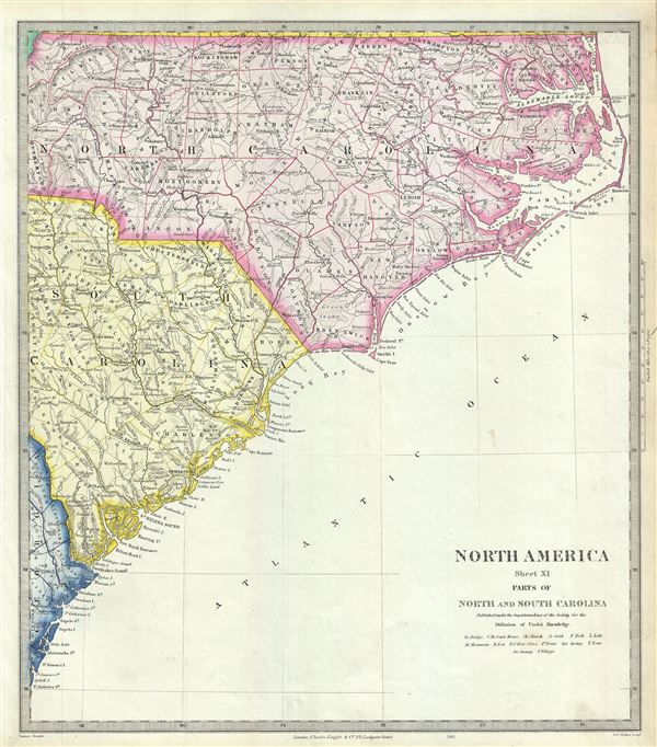 North America Sheet XI Parts of North and South Carolina. - Main View
