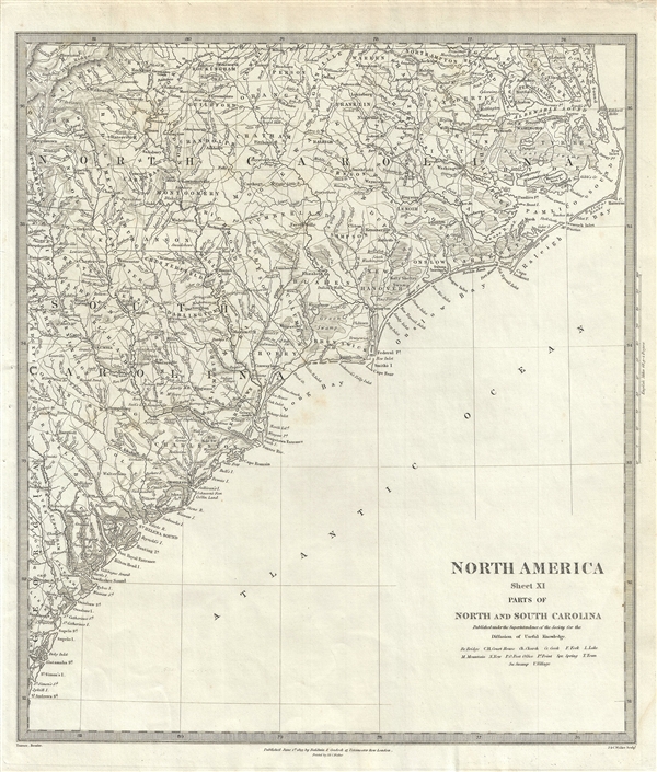 North America Sheet XI Parts of North and South Carolina. - Main View
