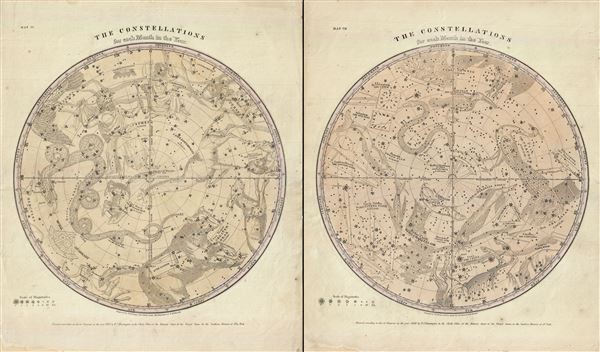 MAP SPACE ASTRONOMY BURRITT 1856 WINTER CONSTELLATION REPRO POSTER PRINT PAM1210 