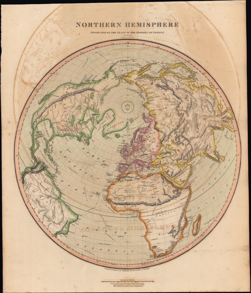 Northern Hemisphere Projected on the Plane of the Horizon of London. - Main View