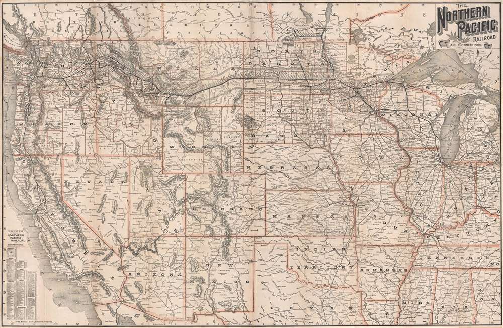 The Northern Pacific Railroad and Connections. - Main View