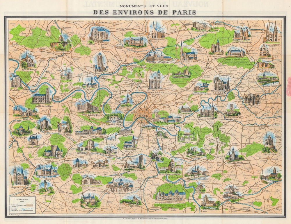 Nouveau Paris Monumental. Itinéraire Pratique de l'Étranger dans Paris. / Monuments et Vues des Environs de Paris. - Alternate View 1