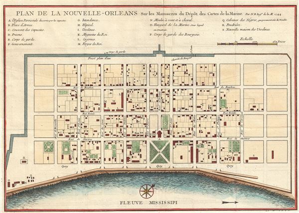 Plan de la Nouvelle-Orleans sur les Manuscrits du Depot des Cartes de la Marine. - Main View
