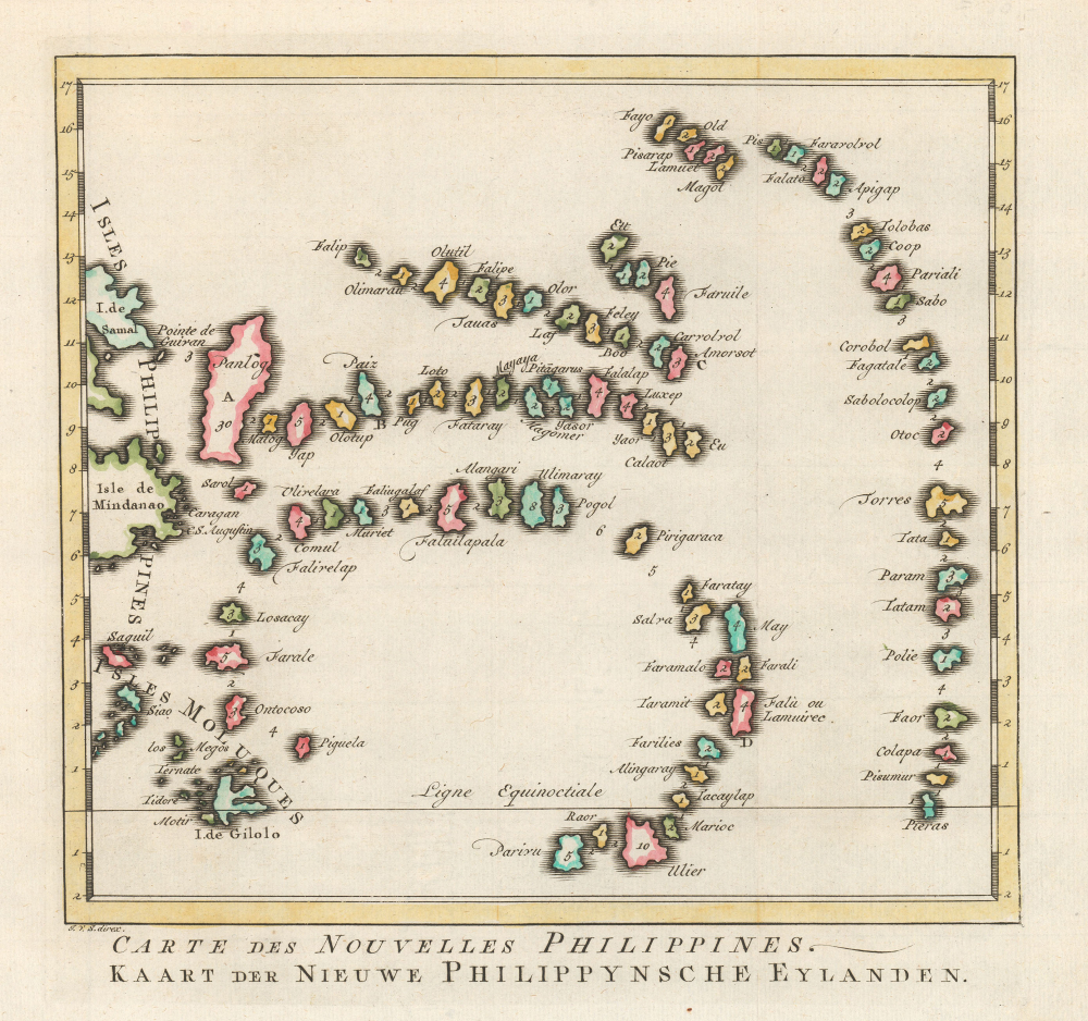 1759 Bellin Map of the Caroline Islands (Indigenous knowledge, New Phillippines)