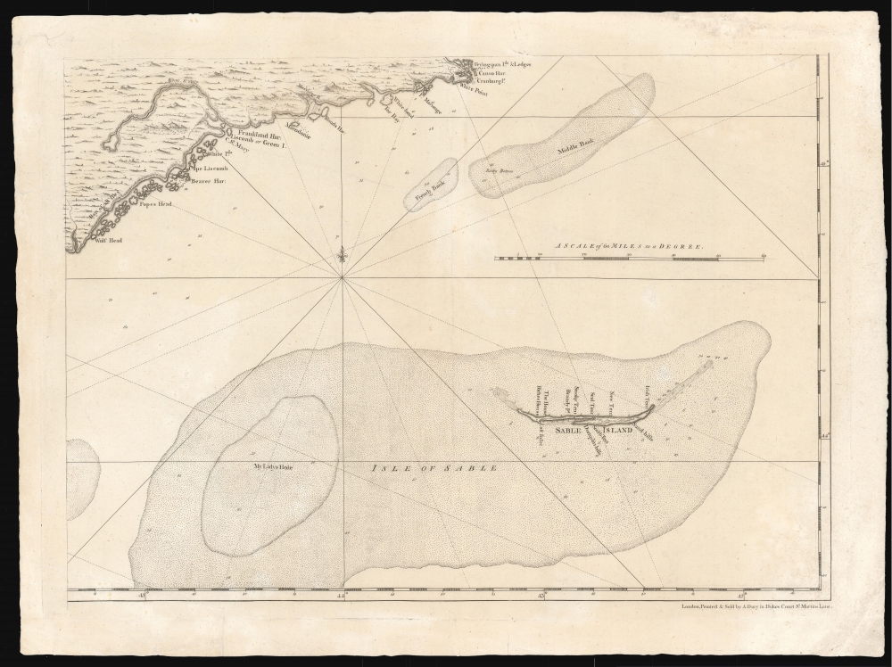Map of Nova Scotia or Acadia with the Islands of Cape Breton and St. John's. - Alternate View 5
