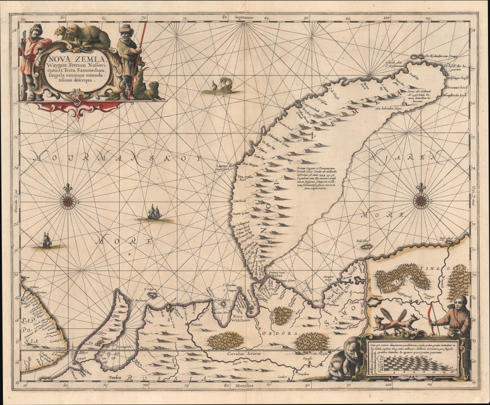 Nova Zemla, Waygats, Fretum Nassovicum, et Terra Samoiedum singula omnium emendatissimè descripta. - Main View