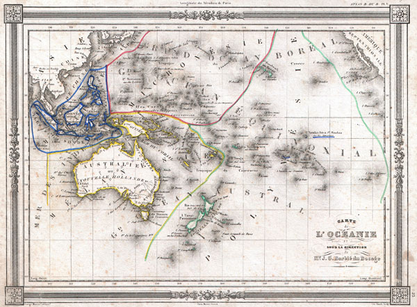 Carte de L'Oceanie dressee ET dessinee sous laDirection de Mr. J. G. Barbie du Bocage. - Main View