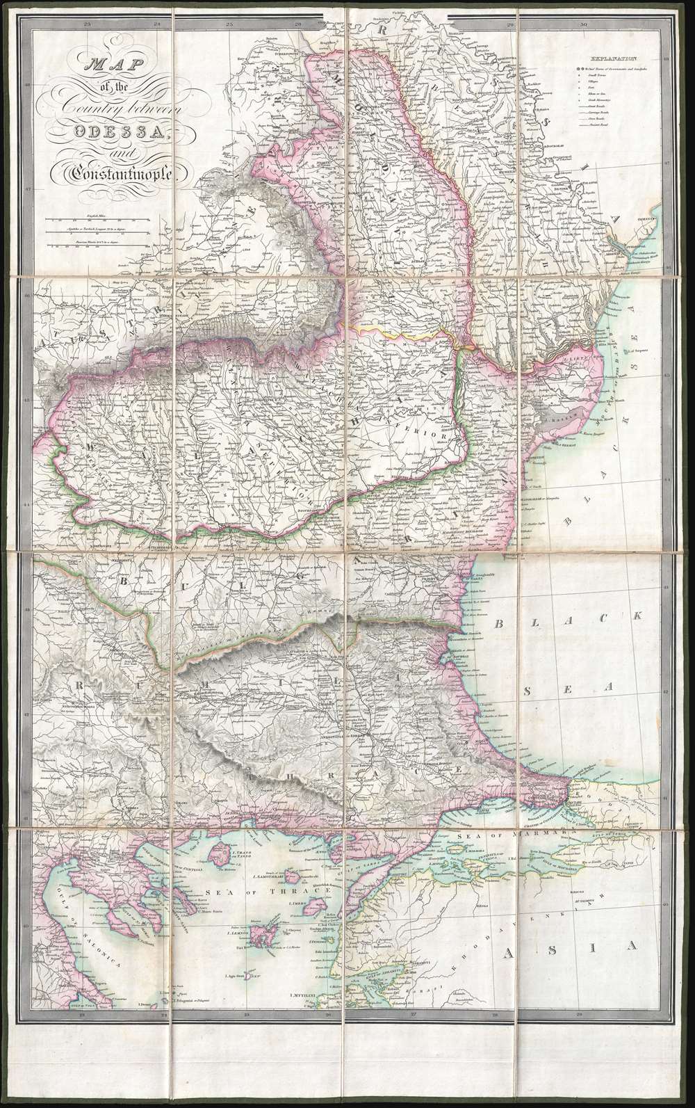 Map of the Country between Odessa, and Constantinople. - Main View