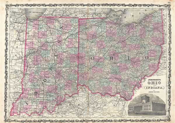 Johnson's Ohio and Indiana. - Main View