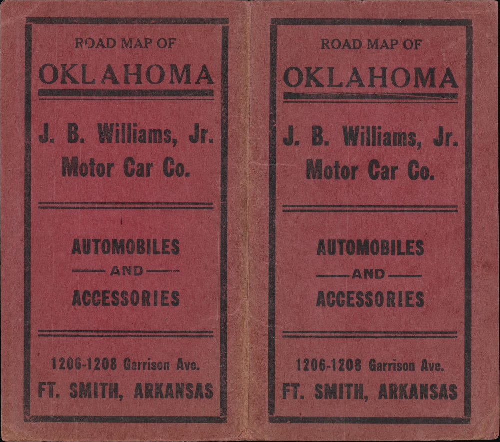 Map of the State of Oklahoma with Latest Official Census / Road Map of Oklahoma. - Alternate View 2