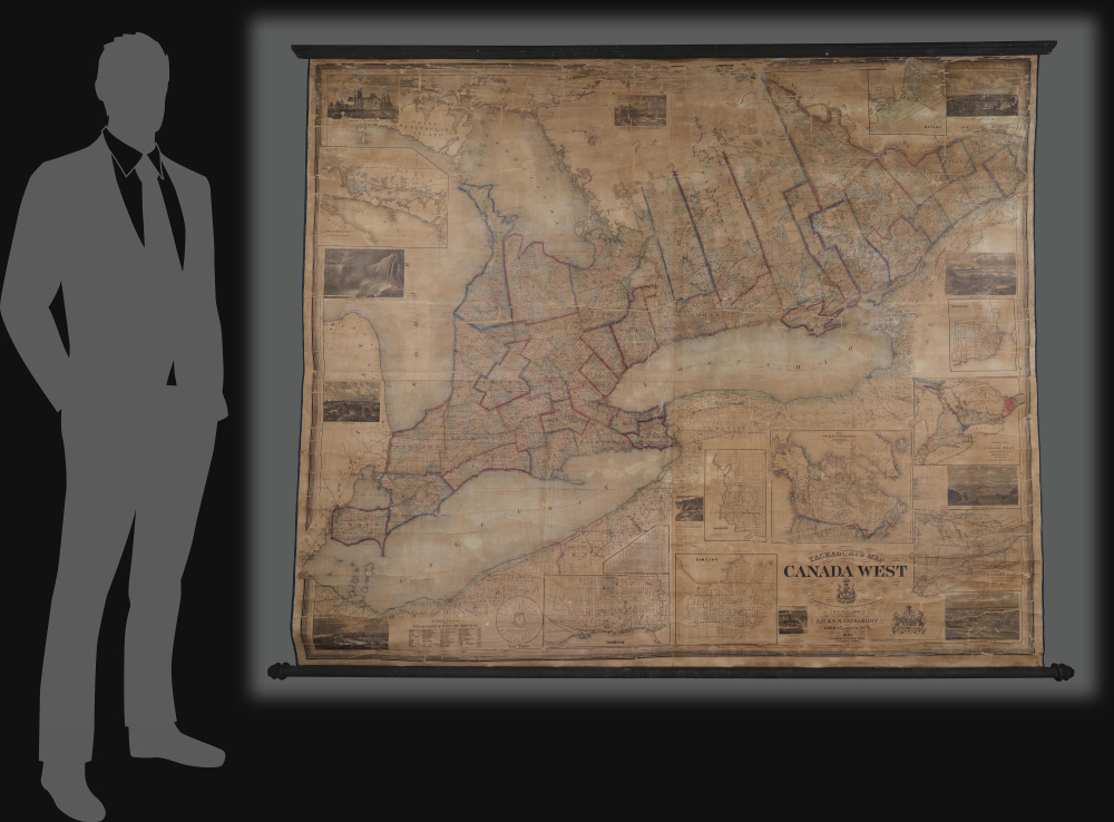 Tackabury's Map of Canada West, drawn from Government and special Local Surveys by H.F. Walling. - Alternate View 1