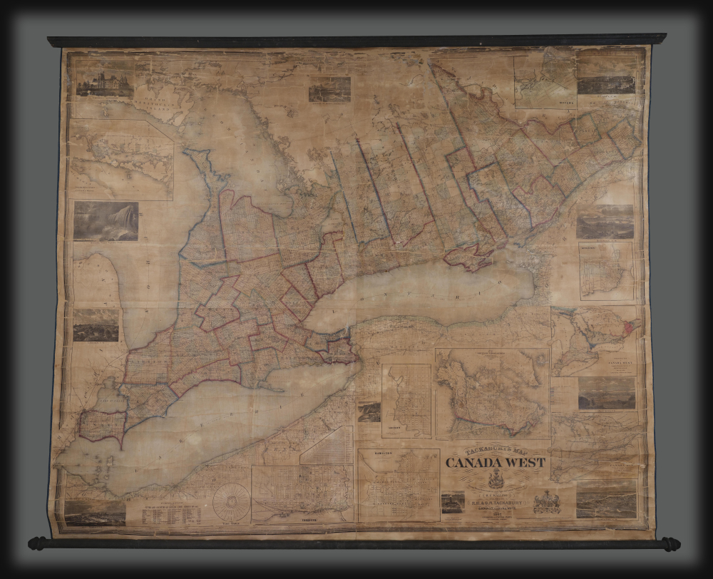 Tackabury's Map of Canada West, drawn from Government and special Local Surveys by H.F. Walling. - Main View