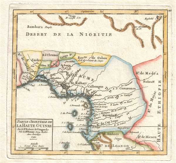 Partie Orientale de la Haute Guinee. Par le Sr. Robert de Vaugondy Fils de Mr. Robert Geog. du. Roi. - Main View