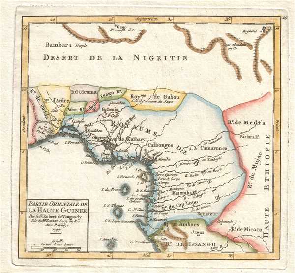 Partie Orientale de la Haute Guinee. Par le Sr. Robert de Vaugondy Fils de Mr. Robert Geog. du. Roi. - Main View