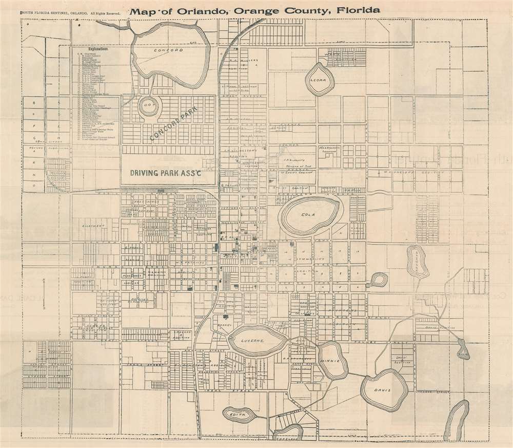 Map of Orlando, Orange County, Florida. - Main View