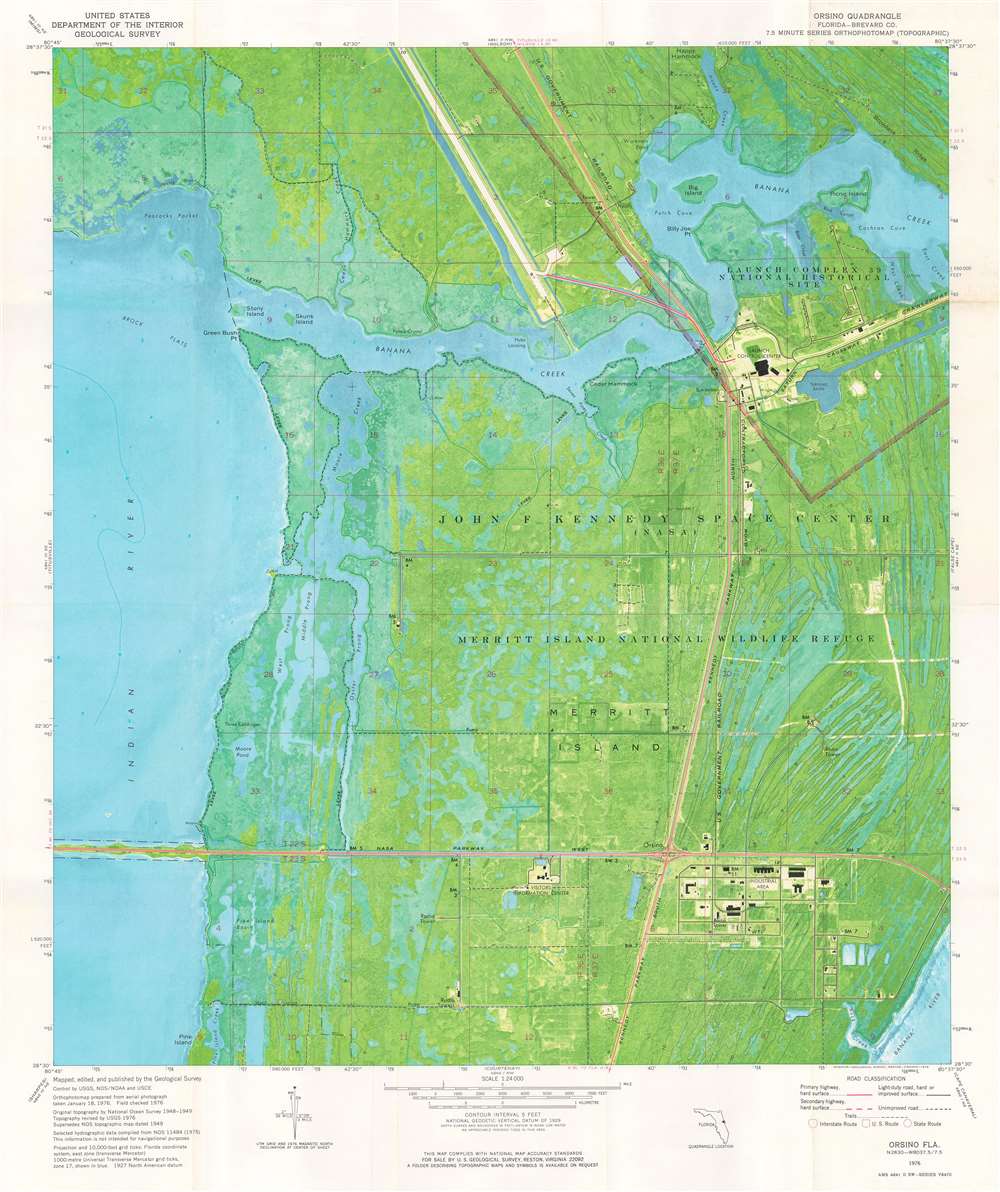 Orsino Quadrangle. Florida - Brevard Co. 7.5 Minute Series Orthophotomap. - Main View