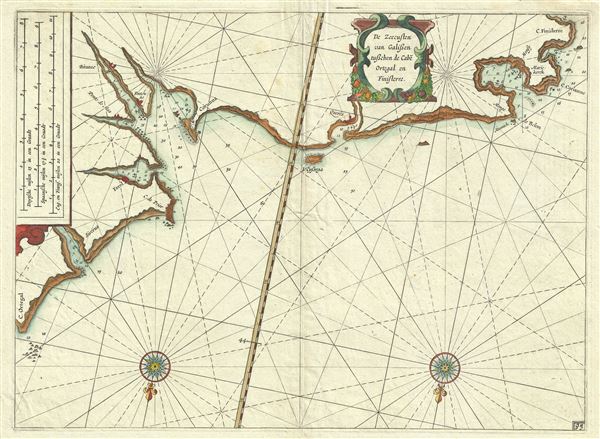 De Zeecusten van Galissen tusschen de Cabe Ortegal en Finisterre. - Main View