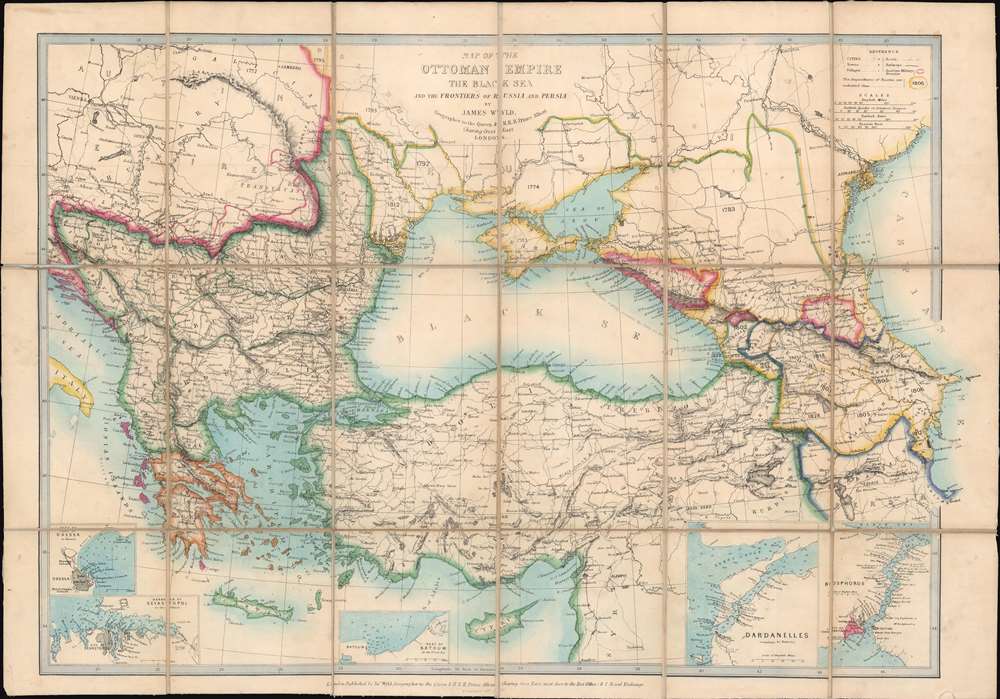 Map of the Ottoman Empire the Black Sea and the Frontiers of Russia and Persia. - Main View