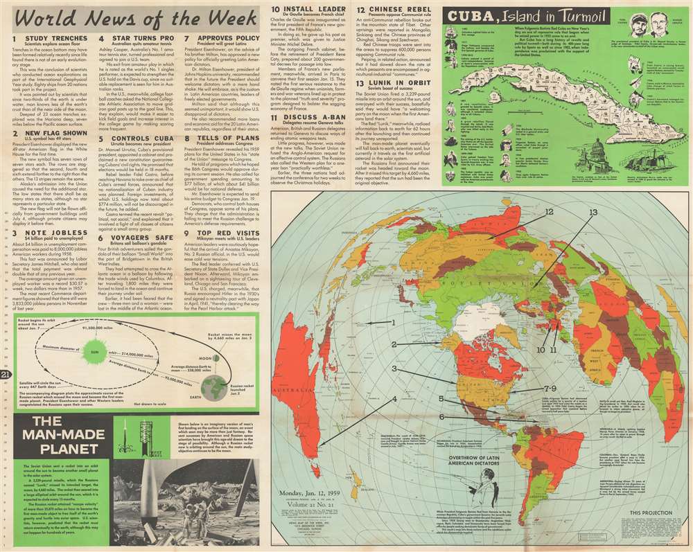 World News of the Week. Monday, Jan. 12, 1959 Covering Period Jan. 2 to Jan. 8 Volume 21 No. 21. - Main View