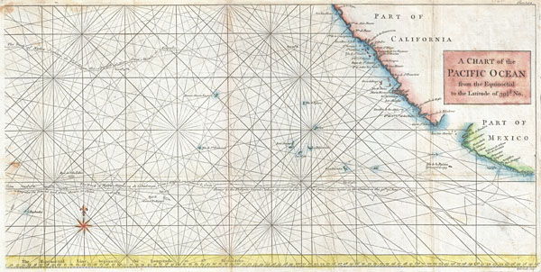 A Chart of the Pacific Ocean from the Equinoctial to the Latitude fo 39 1/2 d. No. - Main View