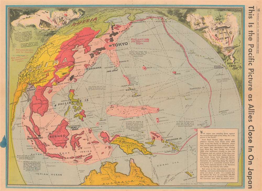 This is the Pacific Picture as Allies Close in on Japan. - Main View