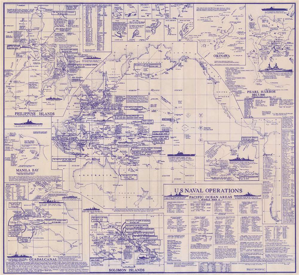 U.S. Naval Operations Pacific Ocean Areas World War II. - Main View