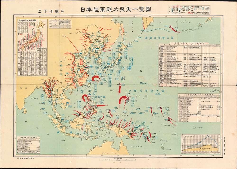 日本陸軍戰力喪失一覽圖 / Map of the Japanese Army's loss of combat power during the Pacific War. - Main View