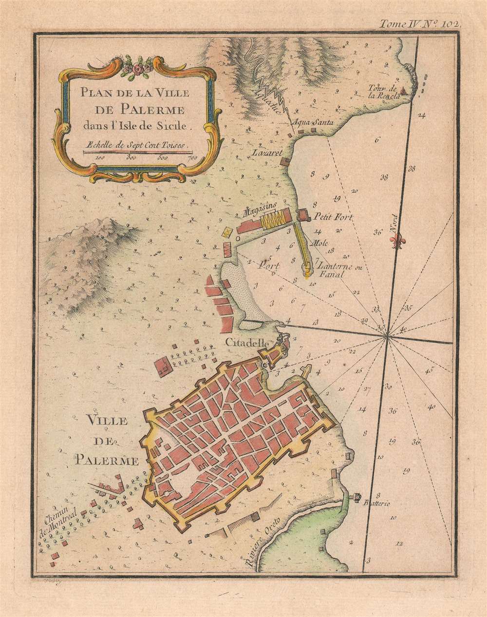 Plan de la Ville de Palerme dans l'isle de Sicile. - Main View