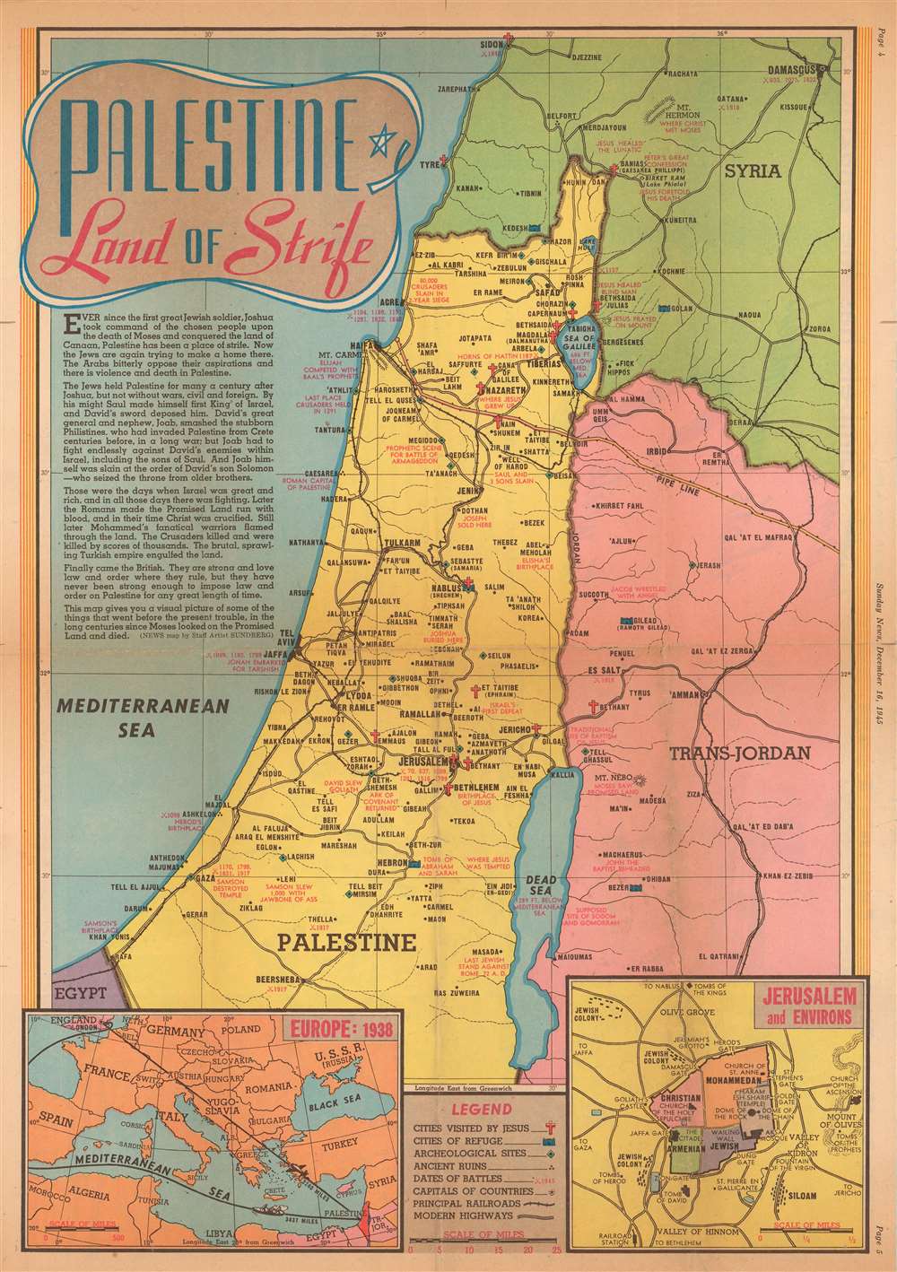Palestine Land of Strife. - Main View