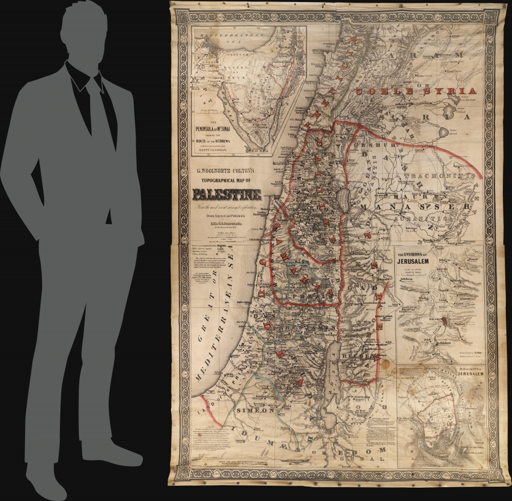 G. Woolworth Colton's Topographical Map of Palestine From the most recent surveys and exploration. - Alternate View 1