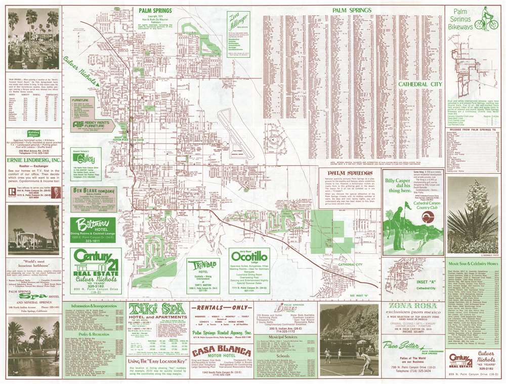 Palm Springs Map and Guide. - Main View
