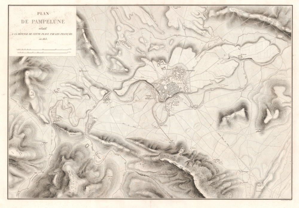 Plan de Pampelune relatif à la Défense de Cette Place par les Français en 1813. - Main View
