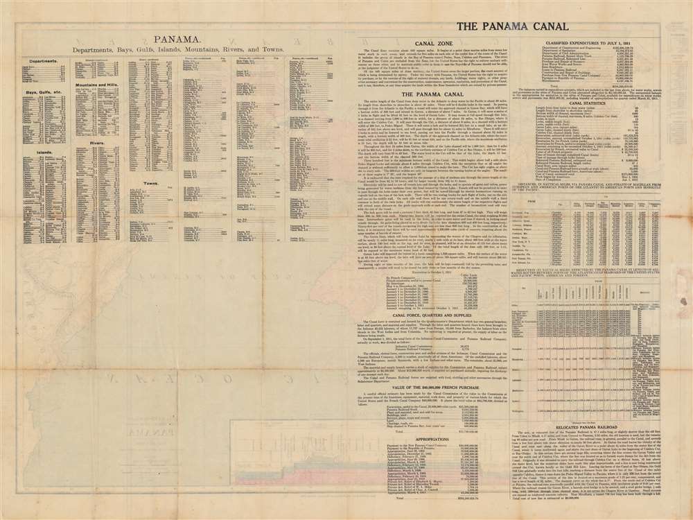 The Rand-McNally new library atlas map of Panama. - Alternate View 1