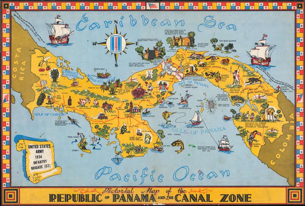 Pictorial Map of the Republic of Panama and the Canal Zone. - Main View