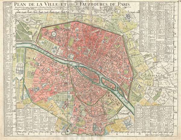 Plan de la Ville et Fauxbourgs de Paris. - Main View