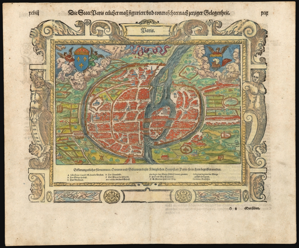 Die Statt Paris etlicher mass figuriere und contrafehtet nach jetziger Gelegenheit. - Main View