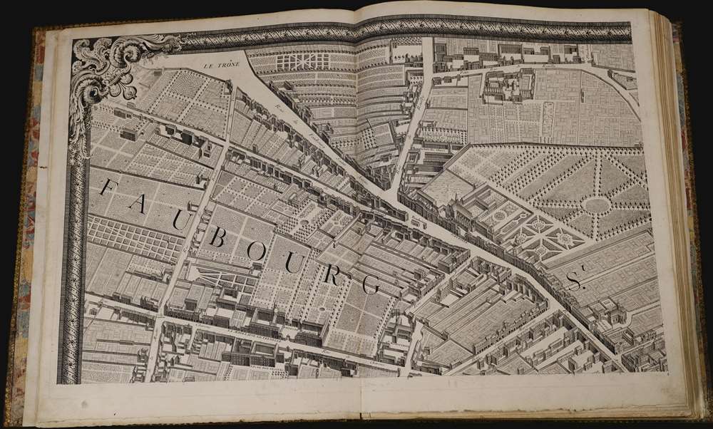 Plan de Paris Commence l’Annee 1734.... Leve et Desine par Louis Bretez Grave par Claude Lucas / Et Ecrit par Aubin. - Alternate View 3