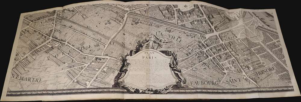 Plan de Paris Commence l’Annee 1734.... Leve et Desine par Louis Bretez Grave par Claude Lucas / Et Ecrit par Aubin. - Alternate View 4