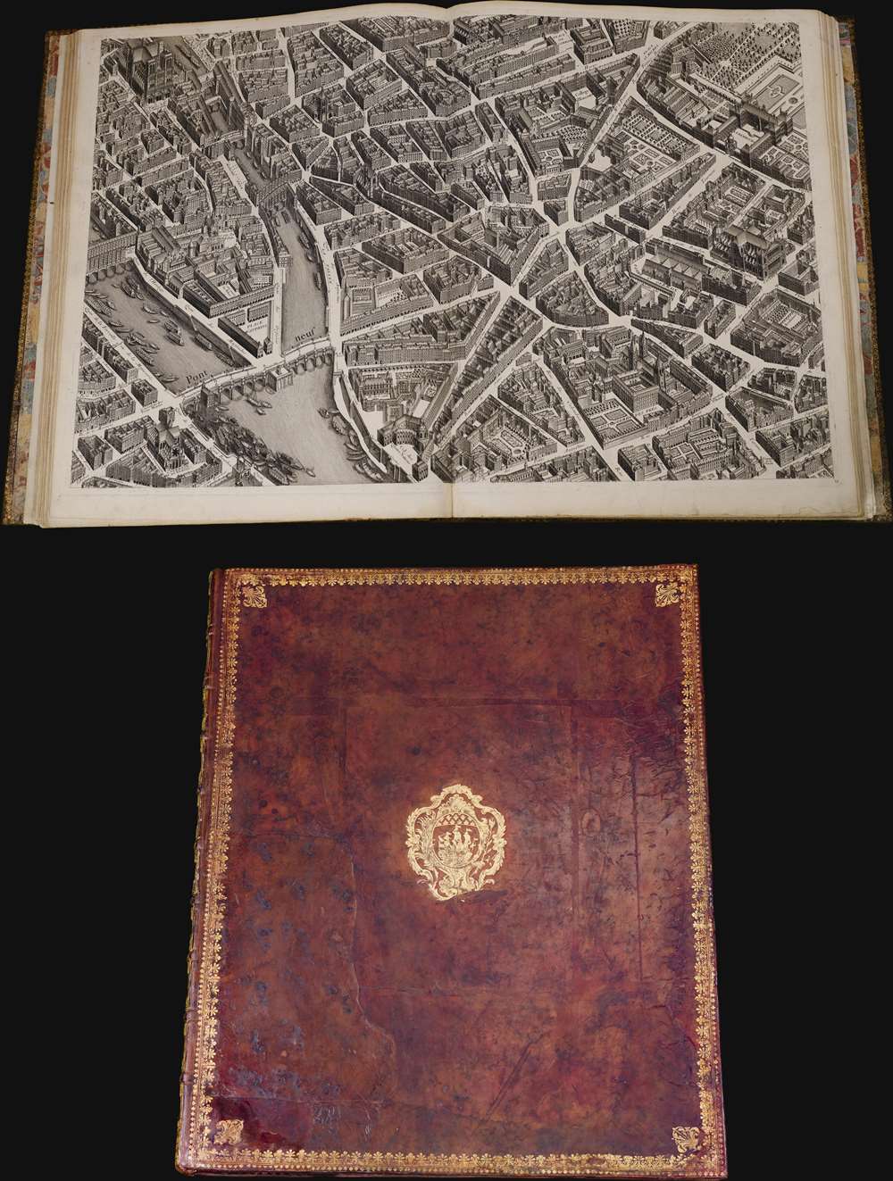 Plan de Paris Commence l’Annee 1734.... Leve et Desine par Louis Bretez Grave par Claude Lucas / Et Ecrit par Aubin. - Main View
