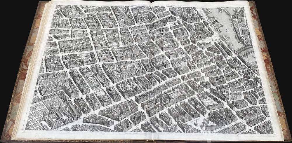 Plan de Paris Commence l’Annee 1734.... Leve et Desine par Louis Bretez Grave par Claude Lucas / Et Ecrit par Aubin. - Alternate View 3