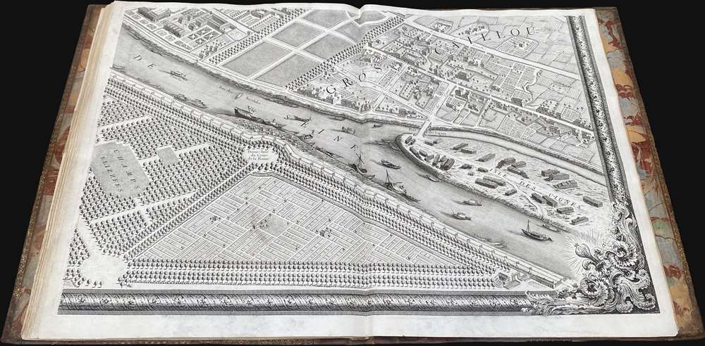 Plan de Paris Commence l’Annee 1734.... Leve et Desine par Louis Bretez Grave par Claude Lucas / Et Ecrit par Aubin. - Alternate View 7