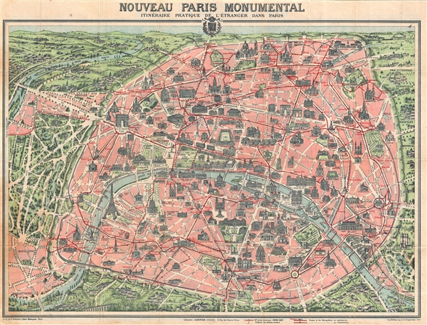 Nouveau Paris Monumental Inineraire Pratique de L'Etranger Dans Paris. - Main View